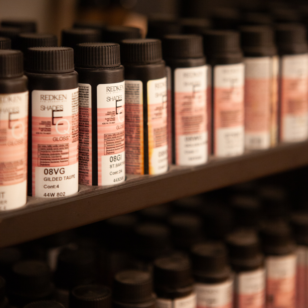 Zufriedene Kundin nach dem Styling bei AG Haarwelt